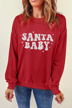 Load image into Gallery viewer, SANTA BABY Round Neck Long Sleeve Sweatshirt