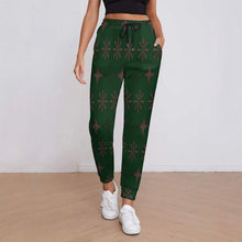 Load image into Gallery viewer, Traci K Luxury Designer Women's all Jogger Pants Women's All Over Print Joggers Green