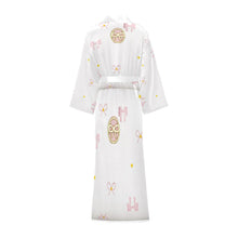 Load image into Gallery viewer, Traci K Designer Put a Bow On It Satin Pink Kimona Rober Long Kimono Robe