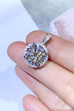 Load image into Gallery viewer, 10 Carat Moissanite Pendant Platinum-Plated Necklace