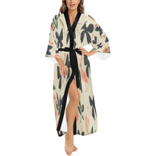 Load image into Gallery viewer, Traci K Designer Satin Put a Bow On It Kimono Robe Long Kimono Robe