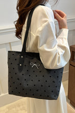 Load image into Gallery viewer, Bow Trim Polyester Tote Bag
