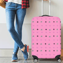 Load image into Gallery viewer, Traci K Signature Designer Patterned Pink Luggage  Cover/Medium 22"-25"