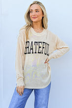 Load image into Gallery viewer, And The Why GRATEFUL Long Sleeve Knit Top