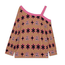 Load image into Gallery viewer, Traci K Designer Signature Patterned Shoulder  Women's Cold Shoulder Sweatshirt