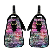 Load image into Gallery viewer, Traci K Designer Colorful Brick Wall Multi Functional Sachel Bag Multi-Function Satchel-Black (Model 1740)