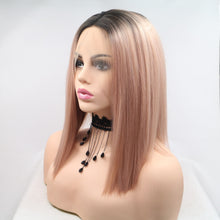 Load image into Gallery viewer, 13*3" Lace Front Wigs Synthetic Mid-length Straight 12" 130% Density