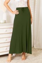 Load image into Gallery viewer, Double Take Full Size Soft Rayon Drawstring Waist Maxi Skirt