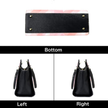 Load image into Gallery viewer, Traci K Designer Pink Shimmer Handbag Black Shoulder Handbag-New (1653)