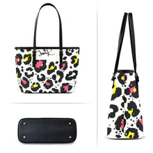 Load image into Gallery viewer, Traci K Designer Animal Print Leather Tote Leather Tote Bag-Small Model (1651)