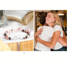 Load image into Gallery viewer, Wave Length Bracelet Inspirational Gifts For Women, Through The Waves Of Life, Life Is Tough But So Are You, A Nature Pink Zebra Stone Encouragement Bracelet Get Well Feel Better Gifts Spiritual Gifts Thoughtful Gifts For Friend