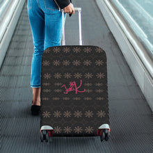 Load image into Gallery viewer, Traci K Designer Patterned Black  Luggage Cover/Medium 22"-25"