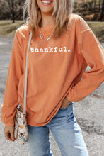 Load image into Gallery viewer, THANKFUL Round Neck Long Sleeve Sweatshirt