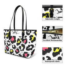 Load image into Gallery viewer, Traci K Designer Animal Print Leather Tote Leather Tote Bag-Small Model (1651)
