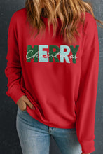 Load image into Gallery viewer, MERRY CHRISTMAS Contrast Long Sleeve Sweatshirt