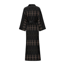 Load image into Gallery viewer, Traci K* Designer Pattern Long Kimono Robe Black Long Kimono Robe