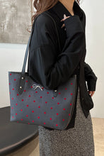 Load image into Gallery viewer, Bow Trim Polyester Tote Bag