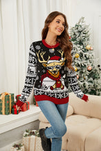 Load image into Gallery viewer, Christmas Pattern Round Neck Long Sleeve Sweater