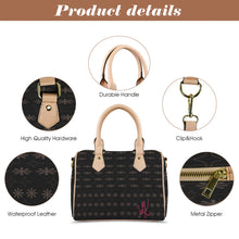 Load image into Gallery viewer, Traci K Signature Pattered Designer Travel Overnight Bag Boston Leather Handbag-Khaki Handle (Model 1746)