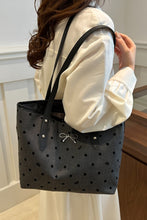 Load image into Gallery viewer, Bow Trim Polyester Tote Bag