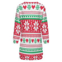 Load image into Gallery viewer, Traci K Collection Women's Holiday Red/White/Green Sweater Dress