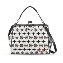 Load image into Gallery viewer, Traci K Signatured Patterned Brown / Red KissLock Bag Kisslock Crossbody Shoulder Bag (Model 1752)