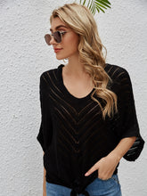 Load image into Gallery viewer, Openwork Batwing Sleeve Cover-Up