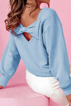 Load image into Gallery viewer, Bow Round Neck Long Sleeve Sweatshirt