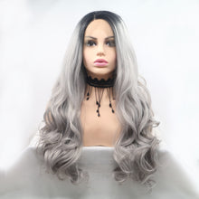 Load image into Gallery viewer, 13*3" Lace Front Wigs Synthetic Long Wavy 24" 130% Density