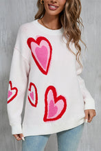 Load image into Gallery viewer, Angel Wings Heart Round Neck Long Sleeve Sweater