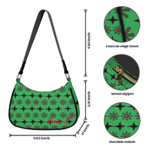 Load image into Gallery viewer, Traci K Designer Patterned Green Shoulder Bag Women's Shoulder Bag-Grey Strap (Model 1748)