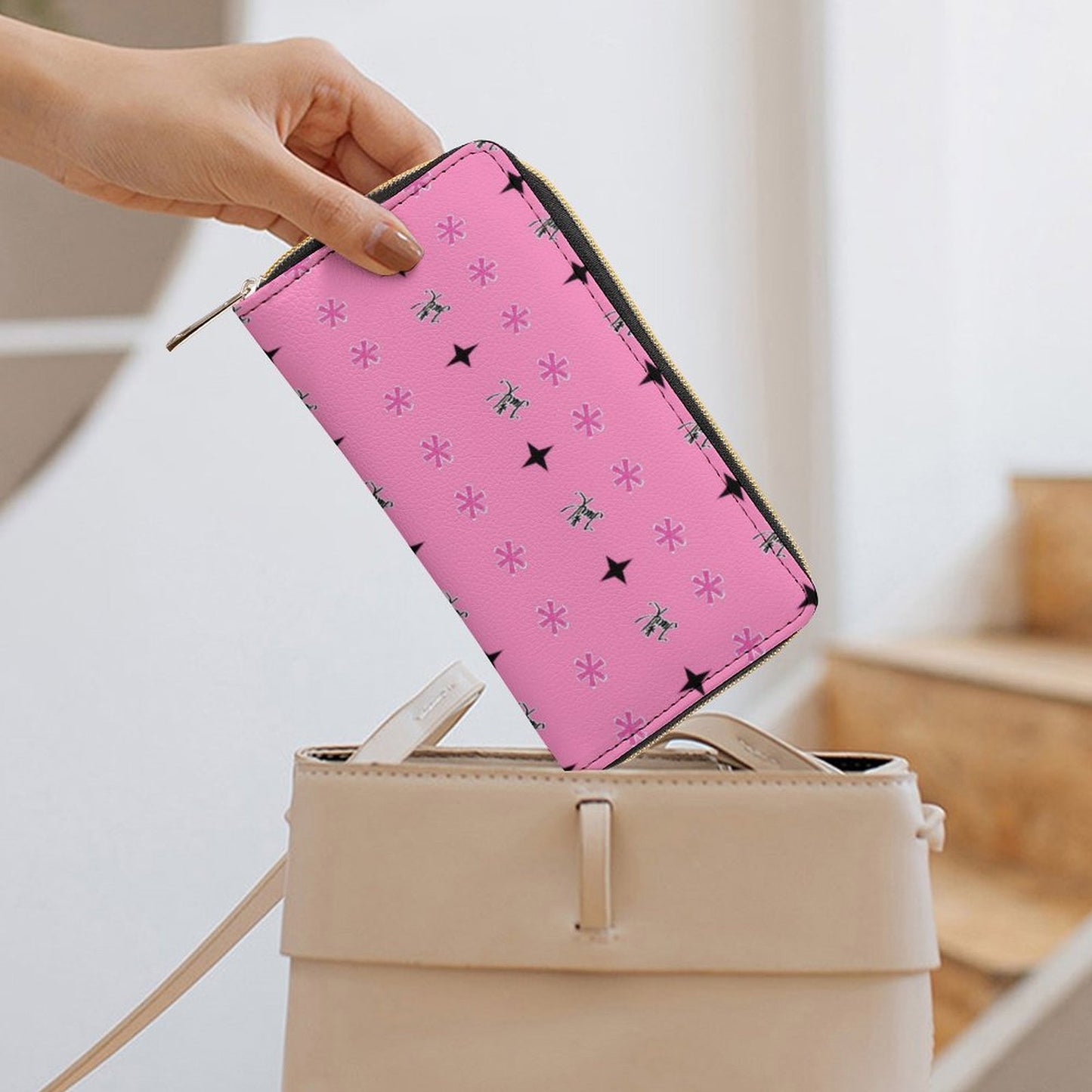 Traci K Luxury Designer Pattered Leather wallet Leather Wallet
