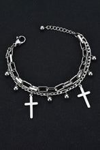 Load image into Gallery viewer, Cross Layered Stainless Steel Bracelet
