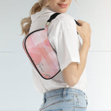 Load image into Gallery viewer, Traci K Designer Pink Shimmer Shoulder Bag Black Strap Women's Shoulder Bag-Black Strap (Model 1748)