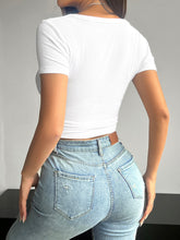 Load image into Gallery viewer, Square Neck Short Sleeve T-Shirt