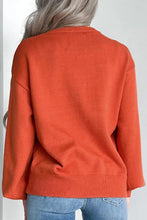 Load image into Gallery viewer, Pumpkin Pattern Round Neck Sweater