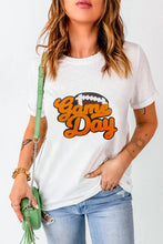 Load image into Gallery viewer, GAME DAY Round Neck Short Sleeve T-Shirt