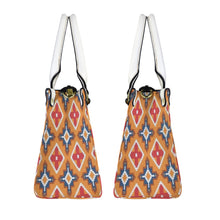 Load image into Gallery viewer, Traci K Designer Western Motif PU Leather Hand Bag White Handle (Model 1747)