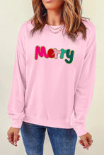 Load image into Gallery viewer, MERRY Round Neck Long Sleeve Sweatshirt