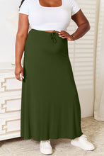 Load image into Gallery viewer, Double Take Full Size Soft Rayon Drawstring Waist Maxi Skirt
