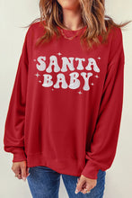 Load image into Gallery viewer, SANTA BABY Round Neck Long Sleeve Sweatshirt