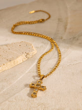 Load image into Gallery viewer, Stainless Steel Zircon Cross Pendant Necklace