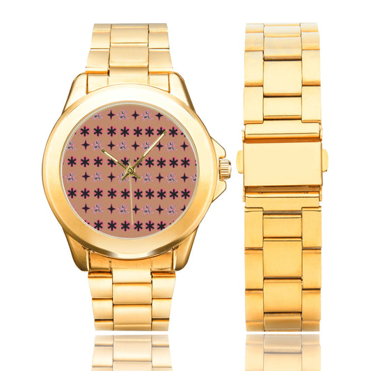 Traci K Luxury Designer ( Unisex) Gold Watch Custom Gilt Watch(Model 101)