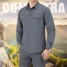 Load image into Gallery viewer, High Quality Men's Shirts Quick Drying Oversized Overshirt Breathable Thin Casual Shirt Men Clothing Fishing Camping Shirt AF102