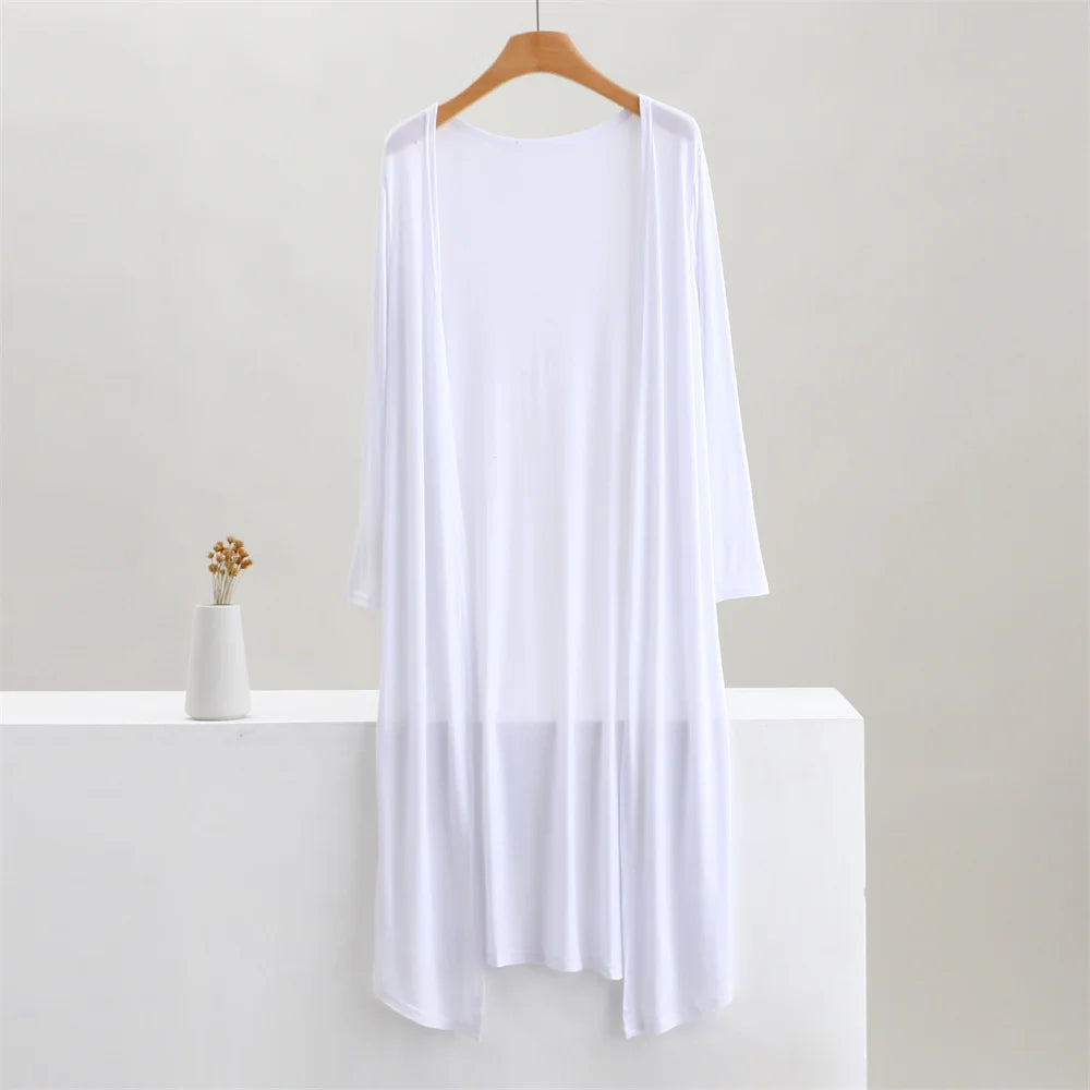 Traci K Collection- 12 Colors Women Modal Long Cardigan Female Cotton Sweater Cardigans Long Sleeve Women Casual Coat Ladies Outerwear