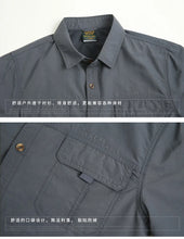 Load image into Gallery viewer, High Quality Men's Shirts Quick Drying Oversized Overshirt Breathable Thin Casual Shirt Men Clothing Fishing Camping Shirt AF102