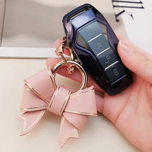 Load image into Gallery viewer, Fashion Bow Handbag Pendant Lovely Pink Keychain Accessories Delicate Bowknot Hanging Decoration Anti-loss Key Chains for Women