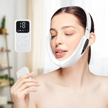 Load image into Gallery viewer, EMS Double Chin V Shape Lift Belt Facial Lifting Massager Face Slimming Vibration Face Lift Device with Remote Control Skin Care