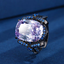 Load image into Gallery viewer, Put a Bow On It Retro 12*16MM Ruby Sapphire Pink Quartz Amethyst Rings Charms Gemstone Party Fine Jewelry for Women Accessories Anniversary Gift