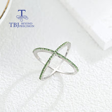 Load image into Gallery viewer, Gorgeous Designer chic Ring  925 Sterling Silver for Women Natural Tsavorite Gemstone Fashion Jewelry Anniversay Party Gift